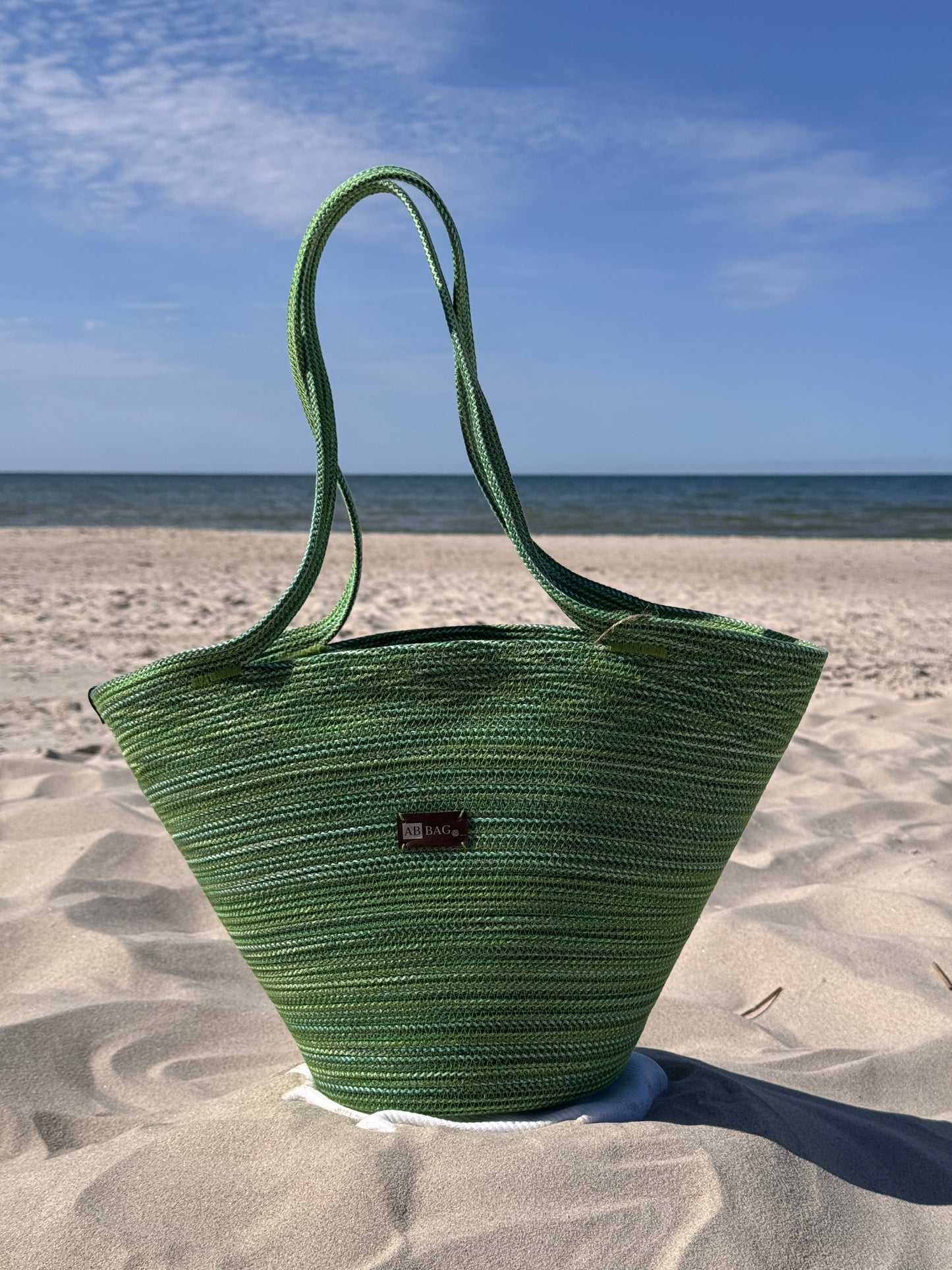 Kosz ZIP zielony melanż