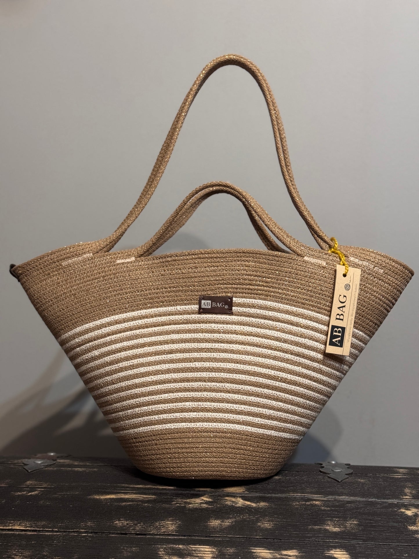 Kosz SOLO Błyszczący beż