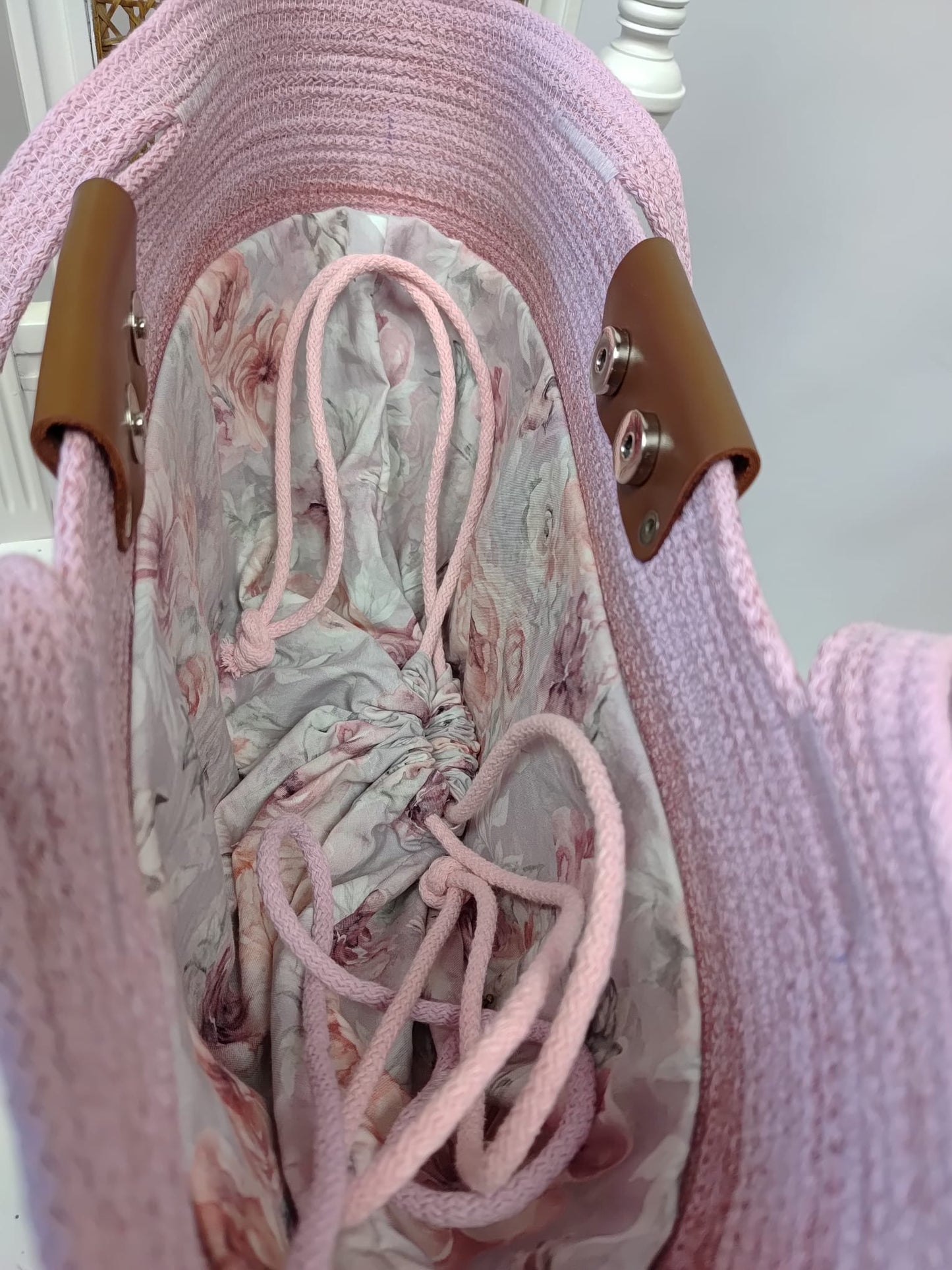 Kosz SOLO ombre lilia i brudny róż