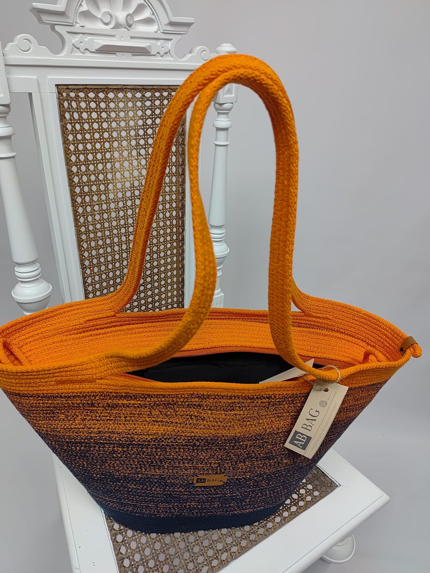 Kosz ZIP pomarańczowy melanż