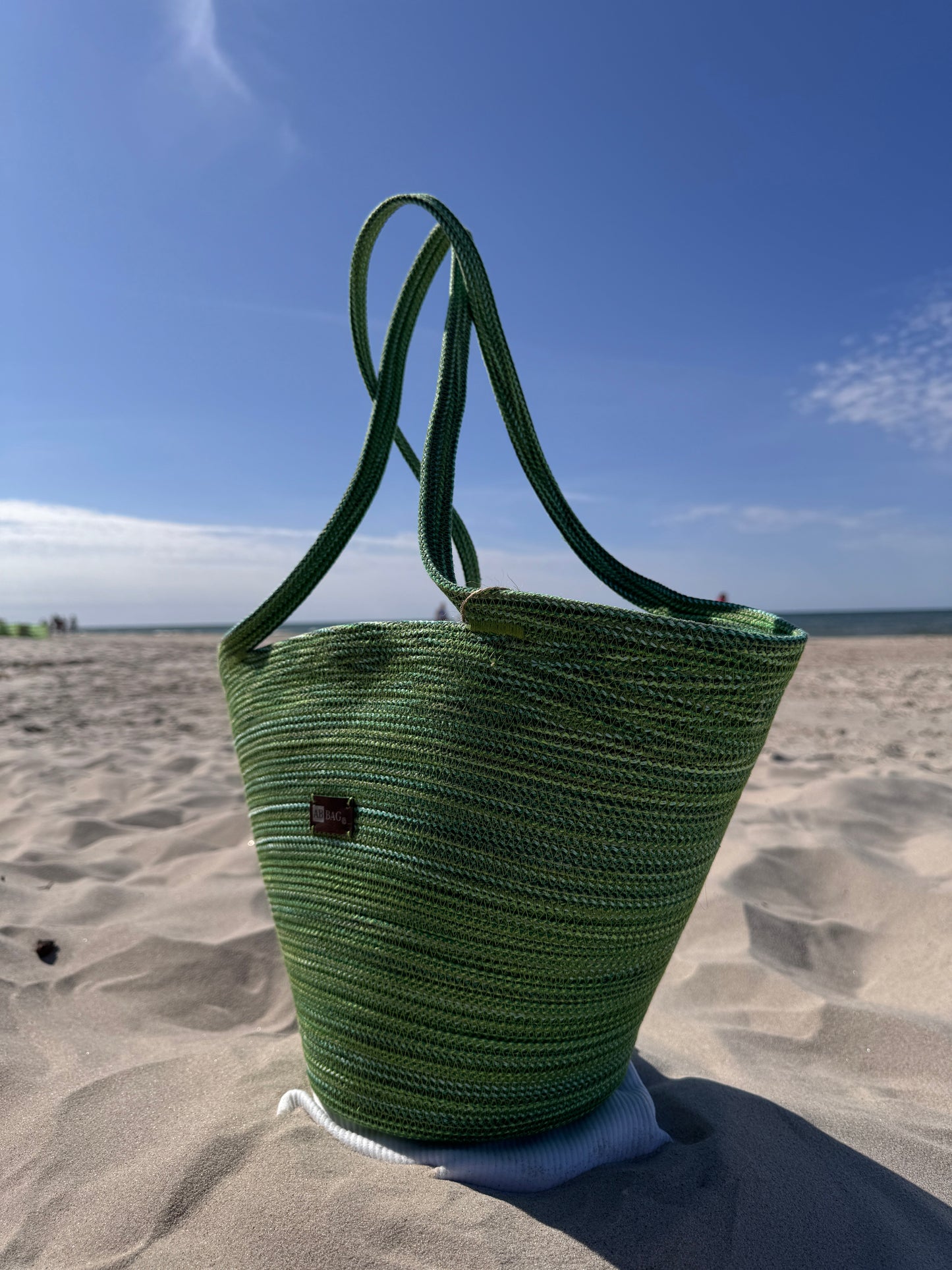 Kosz ZIP zielony melanż