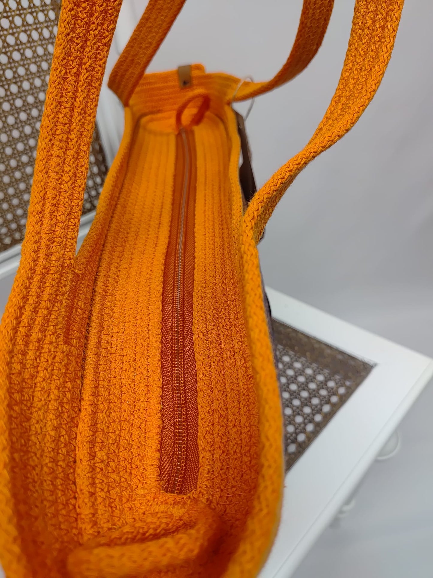 Kosz ZIP pomarańczowy melanż