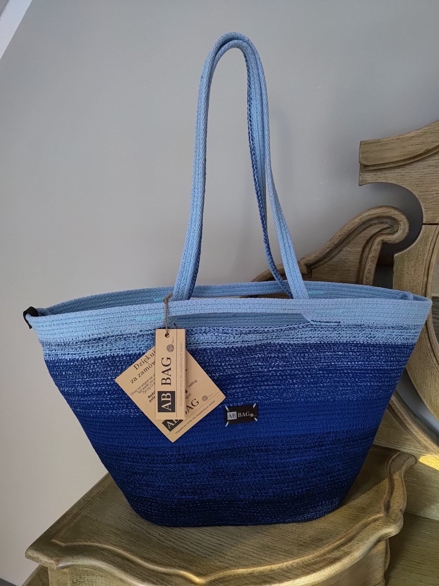 Kosz ZIP niebieski melanż