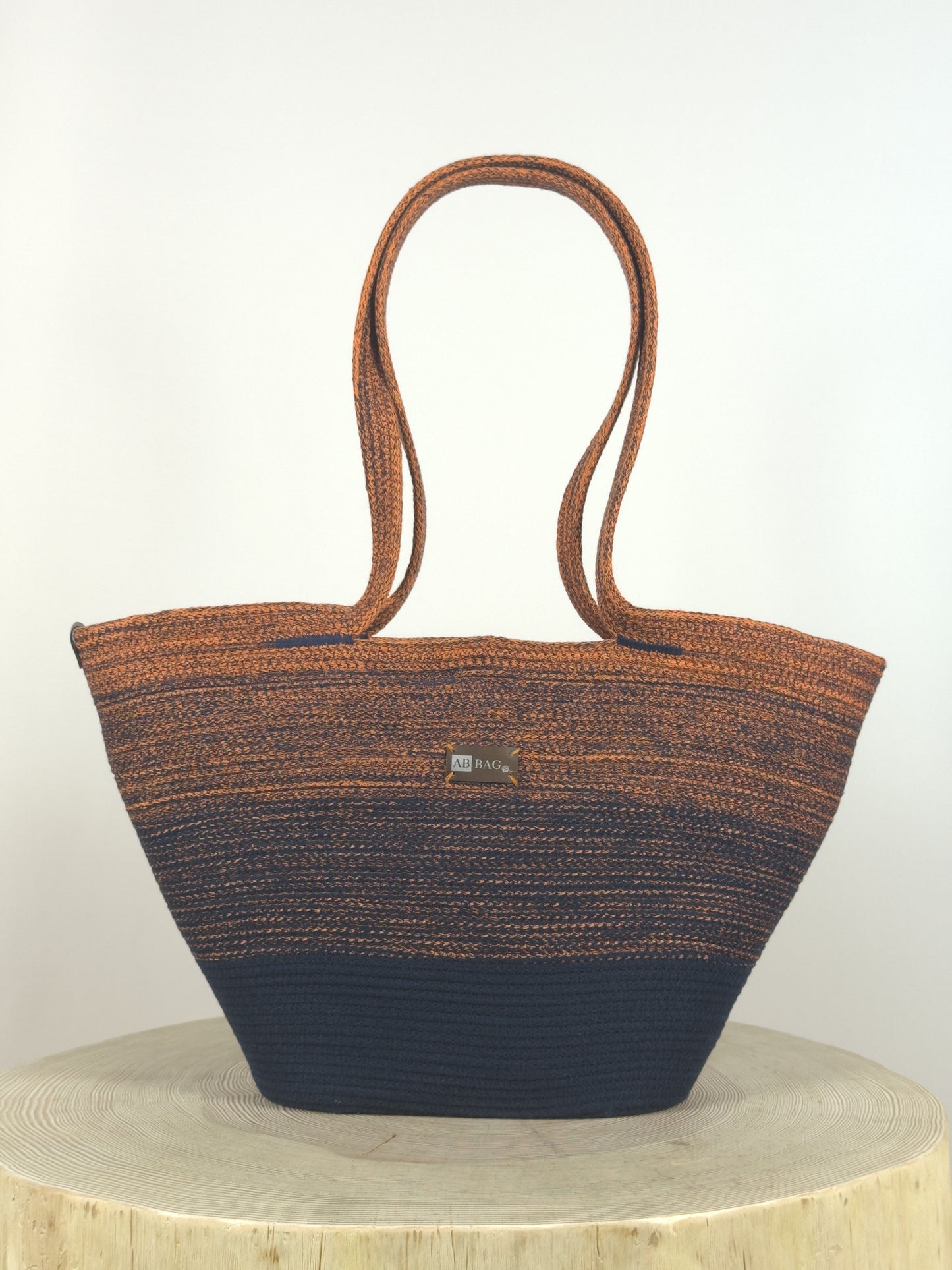 Kosz SOLO ombre granatowo-pomarańczowe